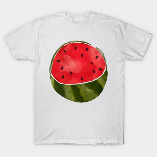 Watercolor Watermelon T-Shirt by MutchiDesign